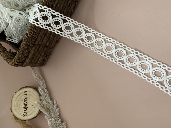 Кружево макраме "Волнистые кольца" 4,5см (Кр0290)