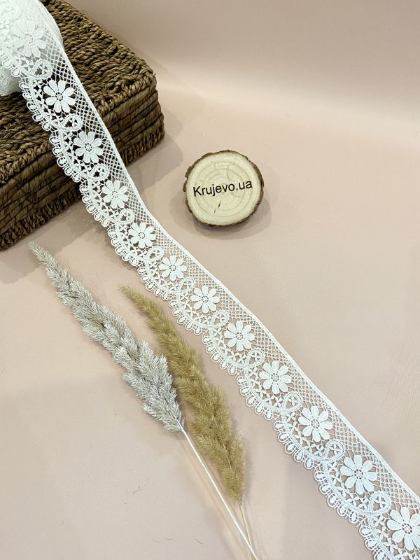 Кружево  "Хлопковое макраме Цветы" 6,5 см (кр0200)
