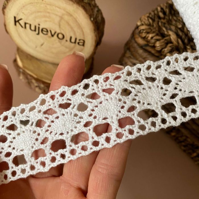 Кружево хлопковое 4,5 см (кр0265)бел