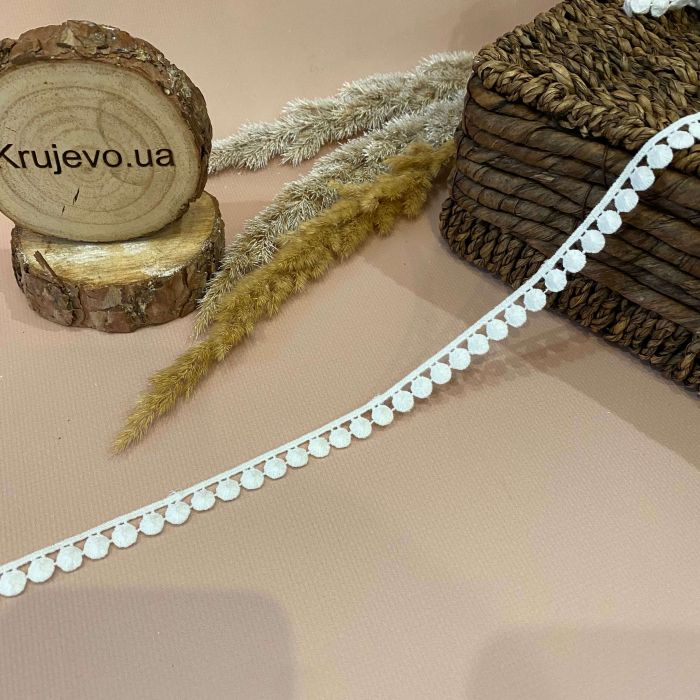 Кружево "Бубочки" 1см (кр0259)т.бел