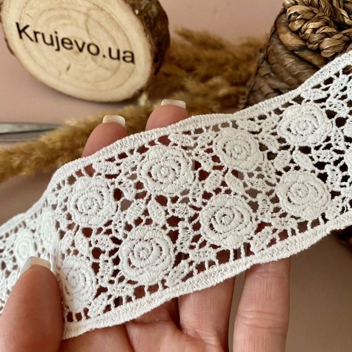 Кружево макраме "Розы широкие" кр0152 (5,5см)